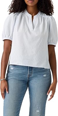 Amelie Blouse Pixie Stripe V2 Blue Yonde