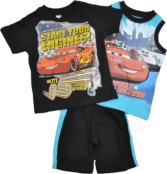 Disney Pixar Cars Infant Boys Lightning McQueen 3Pc Short