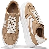 Project Cloud Platform Sneakers for Women Footwear - Memory Foam Insole Womens Shoes, Lightweight and Non-Slip Sole Lace Up Fashion Sneakers for Women 2026 (Volley)