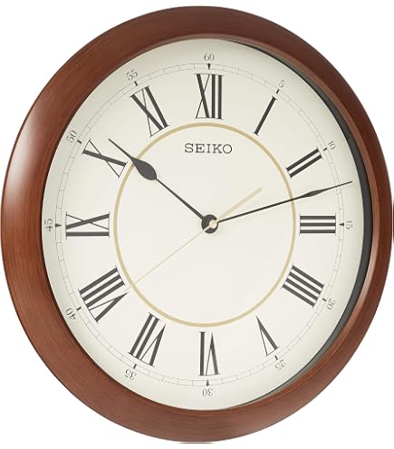 Amazon.com: Seiko Clock KX260B Wall Clock, Radio, Dark Brown Wood