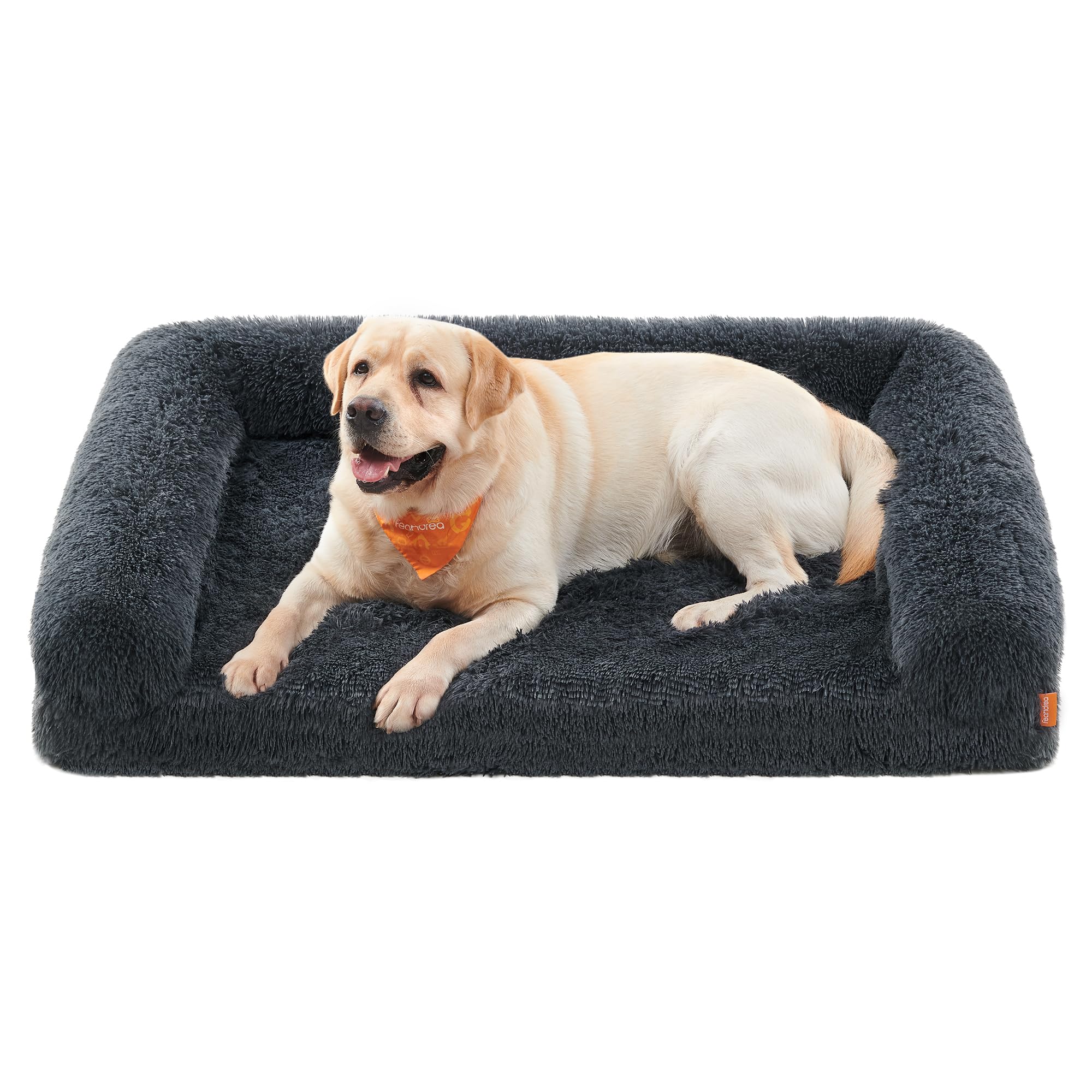 Photo 1 of Feandrea Dog Bed, Orthopaedic Dog Sofa Bed for Medium and Large Dogs, Waterproof Ped Bed with Removable Washable Cover, 42 x 31.5 x 9 Inches, Dark Gray UPGW233G02