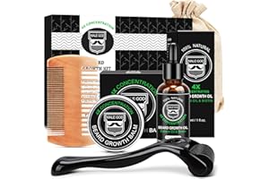 MALE GOD Beard Growth Kit, Beard Kit W/Men's Shaving & Grooming Sets, Upgraded Beard Growth Oil W/Biotin and Batana Oil, Balm, Comb for Spot/Patchy Beard, Christmas Gifts for Men Him Boyfriend Husband
