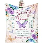 Paihvcn Nonna Gifts, Valentines Day Gifts for Nonna Blanket 60"x50", Birthday/Retirement Nonna Gifts for Grandma from Grandchildren/Grandkids