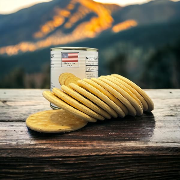 FUTURE ESSENTIAL SAILOR PILOT BREAD CRACKERS | SHIP’S BISCUIT | HARDTACK | EMERGENCY SURVIVAL FOOD | 30 YEARS SHELF LIFE | READY TO EAT #2.5 CAN SIZE (SINGLE CAN),12 SERVING PER CAN, MADE IN THE USA