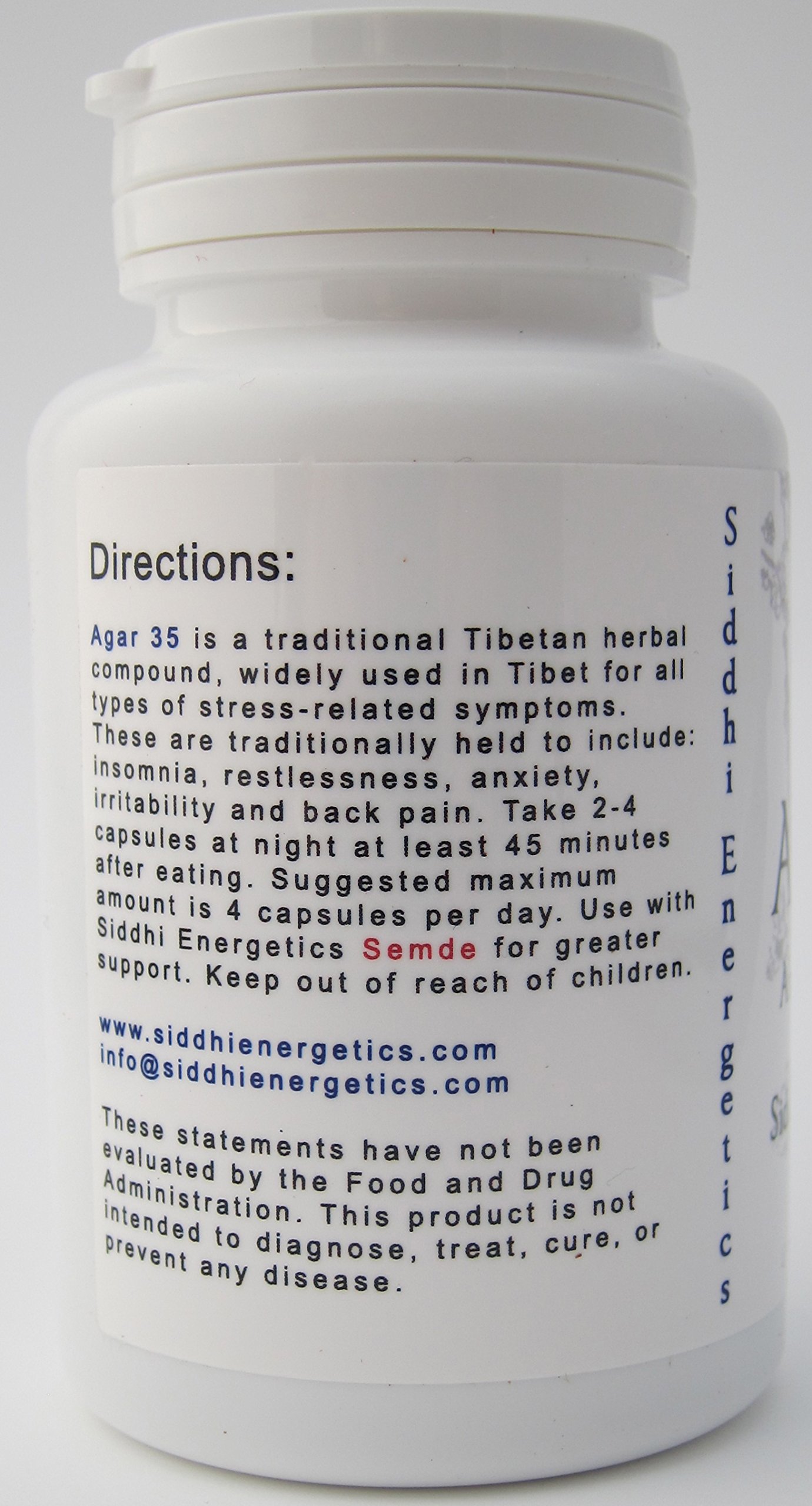 Agar 35 Natural AntiAnxiety Supplement. Potent Tibetan Medicine Herbal