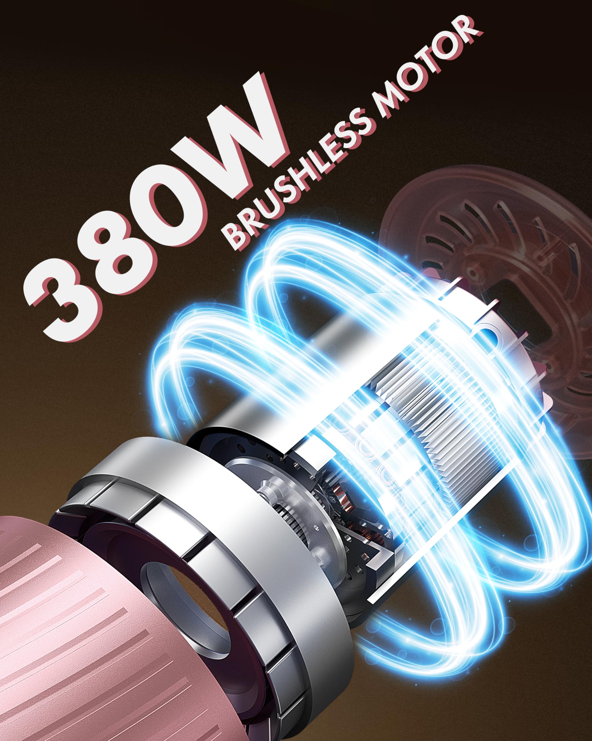 Homeika 28Kpa Cordless Vacuum, 380W Motor, 8-in-1 Lightweight Stick Vac with 50 Min Battery for Carpet & Pet Hair