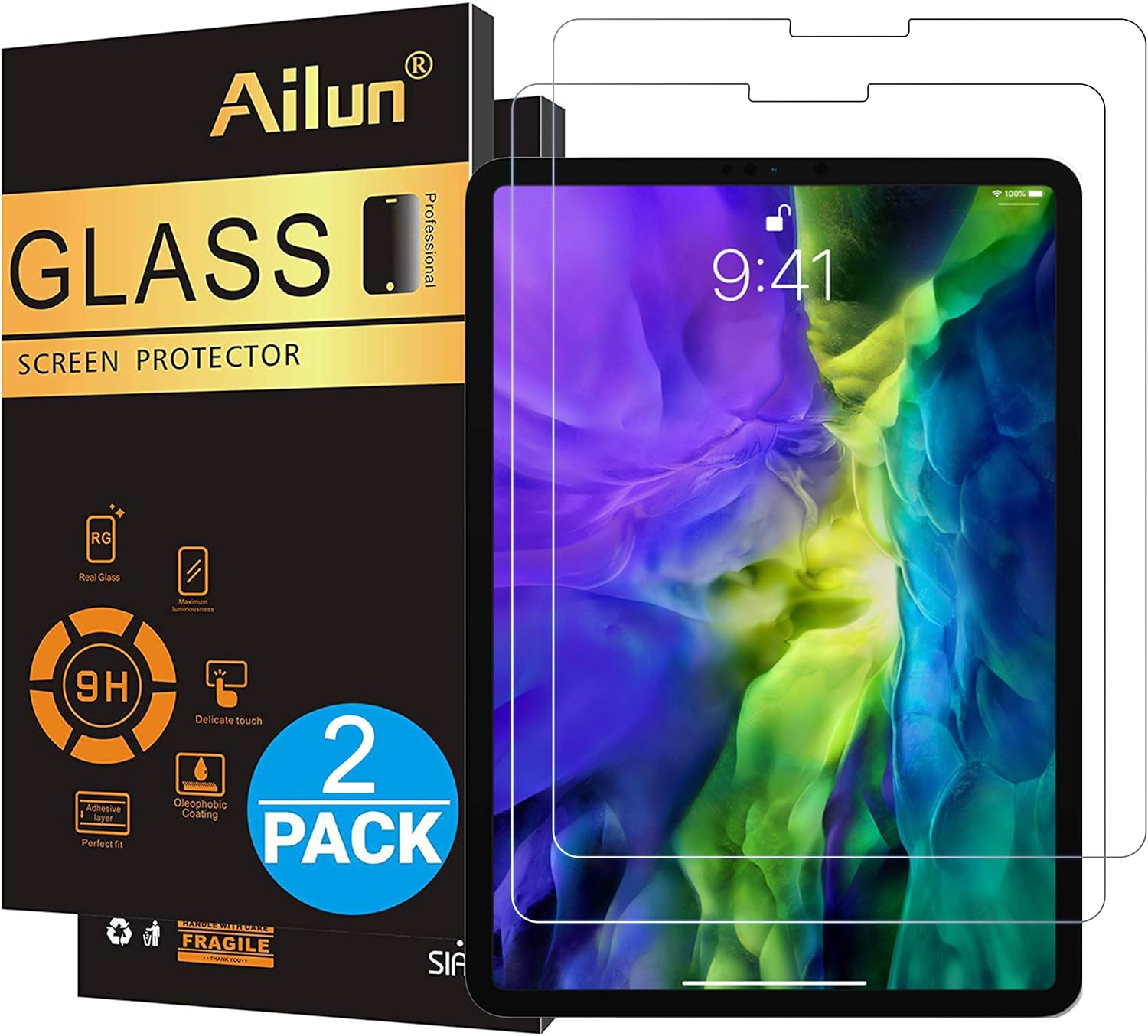 Ailun [2Pack] Screen Protector for iPad Pro 11 Inch Display