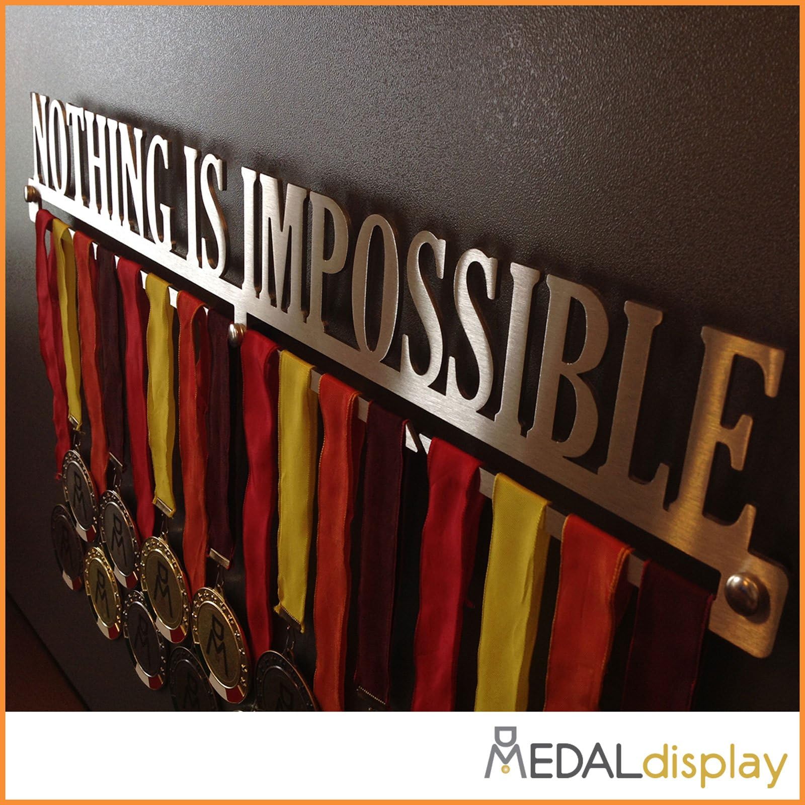 MEDALdisplay Nothing is Impossible to Wall Medal Hanger