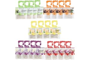 REGODIS Scented Sachets 20 Pack - Drawer Deodorizing Bags for Closets, Wardrobes & Drawers | Air Fresheners with Lavender, Ro