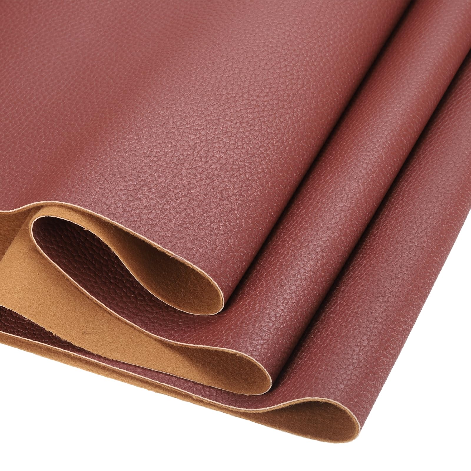 DMiotech 1 Pack 14 Inch x 53 Inch Faux Leather Strip Furniture Cover Soft Grain Copper PU Leather Roll for Handmade DIY Craft Projects