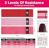 CFX Resistance Bands Set Non-Slip Hip Booty Bands 3 Levels Red view 4