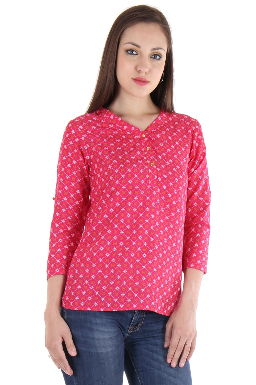 vvoguish pink printed top