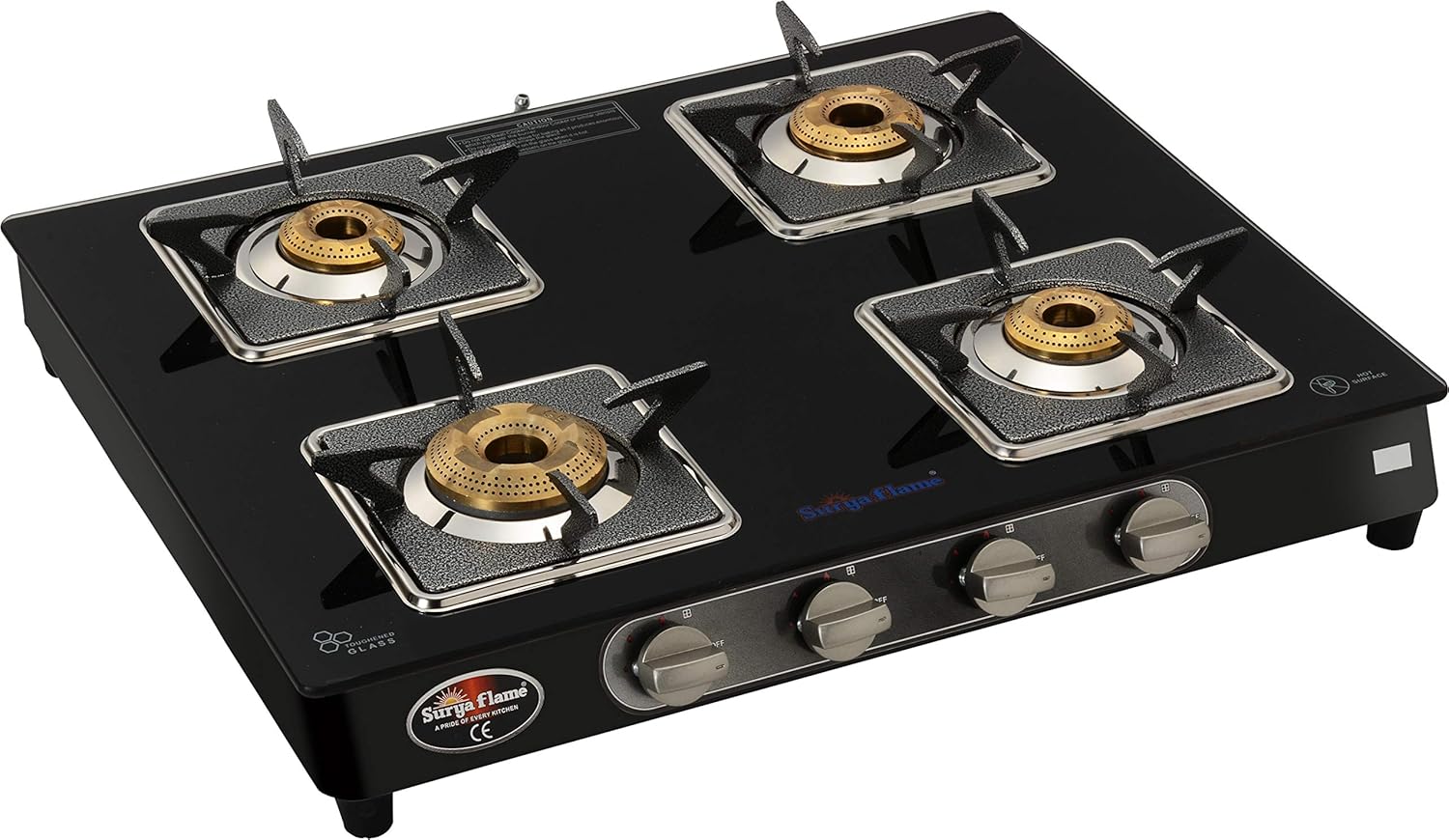 Buy SURYA FLAME Stainless Steel & Glasstop 4 Burners Bello Auto