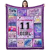 Lviliss Gifts for 11 Year Old Girl Blanket, 11 Year Old Girl Birthday Gift Ideas, 11th Birthday Gifts for Girls, 11th Birthday Decorations for Girls Throw Blanket 50โx60โ