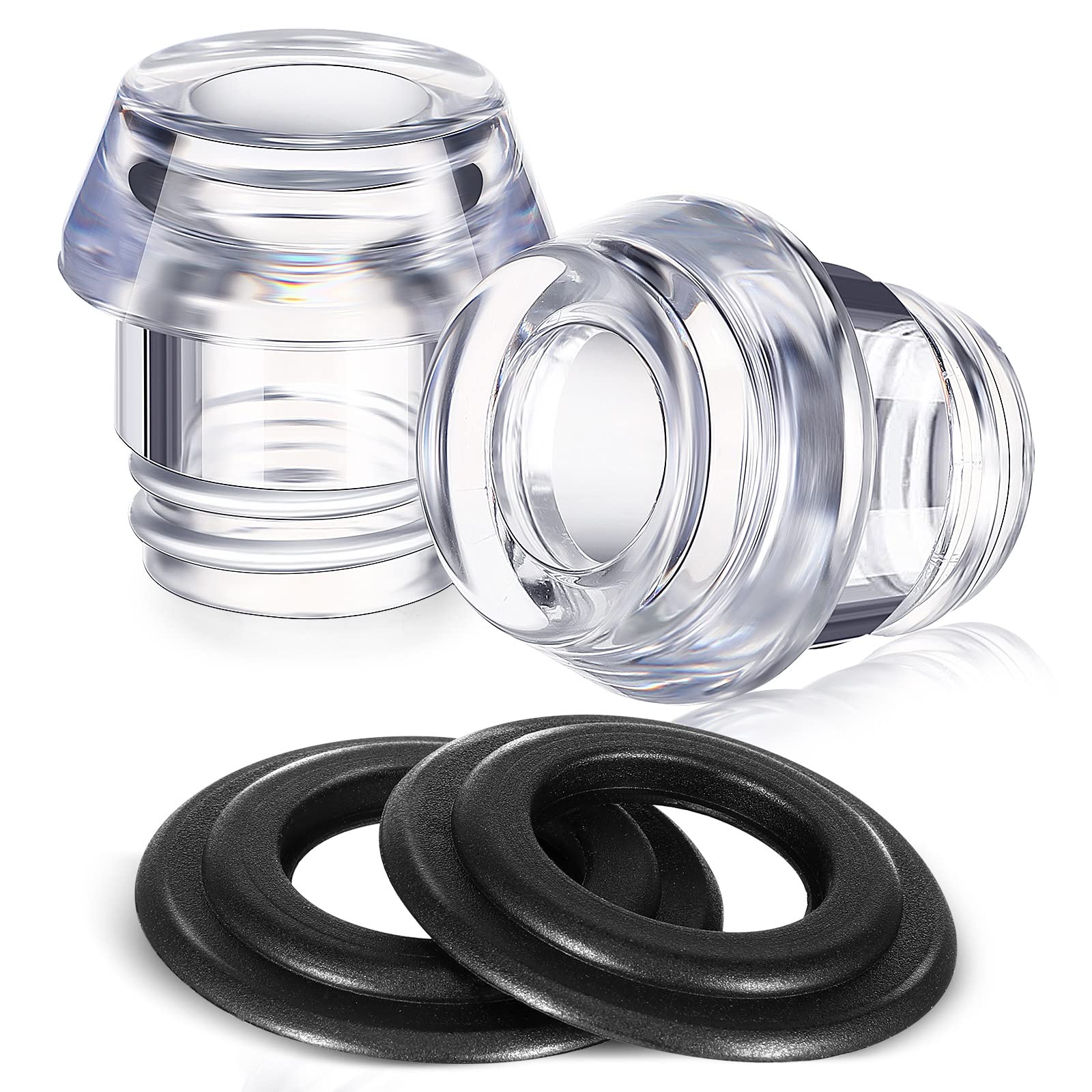 Photo 1 of Lounsweer 2 Sets Percolator Parts Top and Washer Ring Compatible with Farberware Yosemite Coffee Percolators Replacement Transparent Coffee Pot Filters