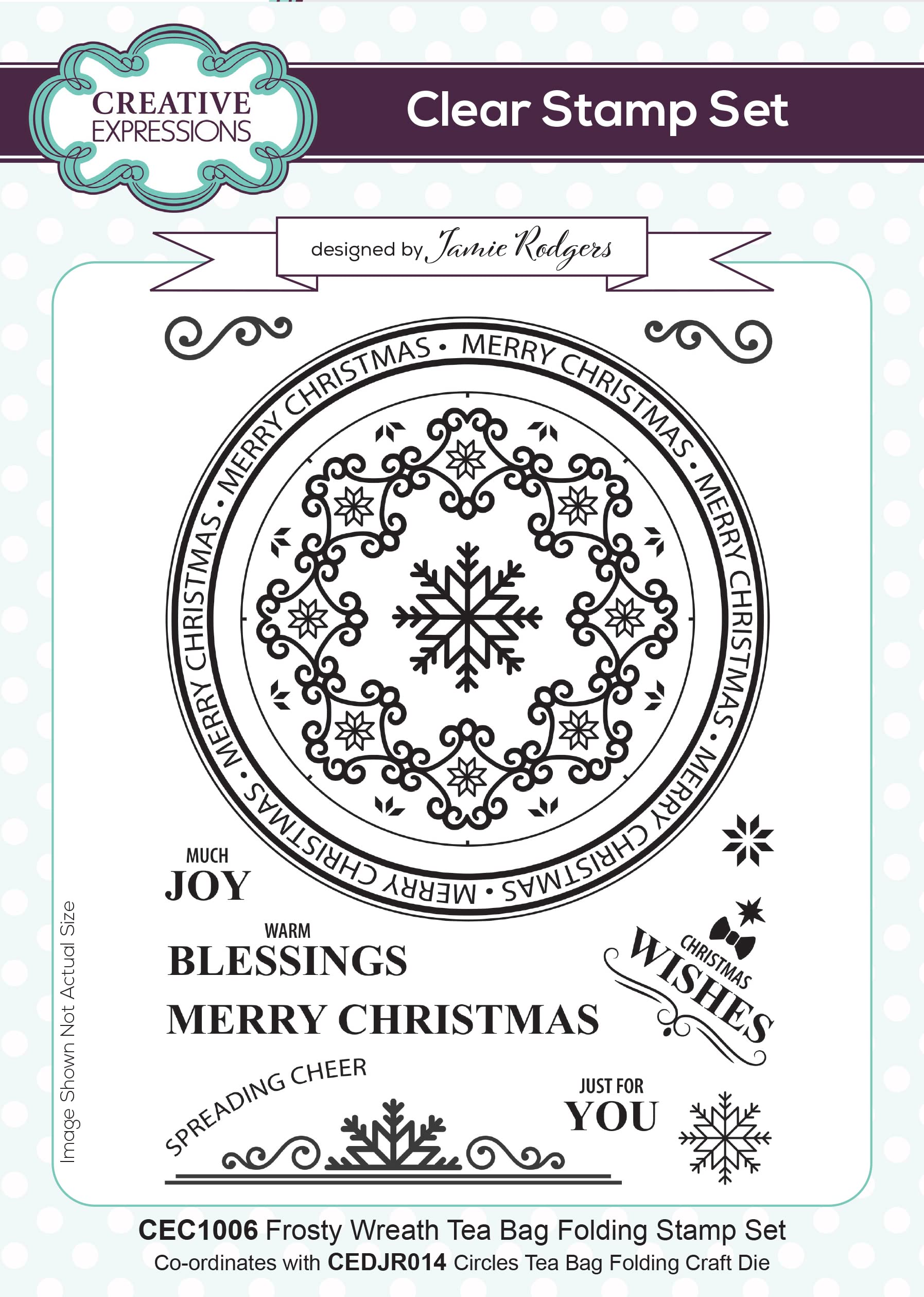 Jamie Rodgers - Frosty Wreath - Tea Bag Folding - Stamp Set