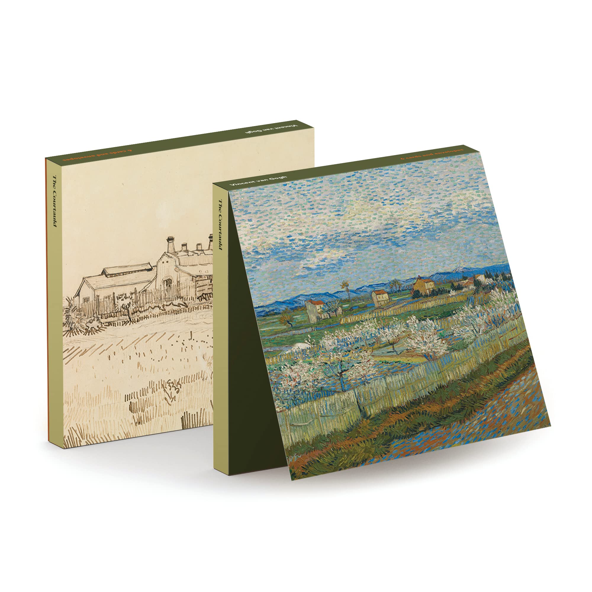 The Courtauld, Vincent van Gogh Landscapes, Set of 6 Blank Greeting Cards, (15x15cm)