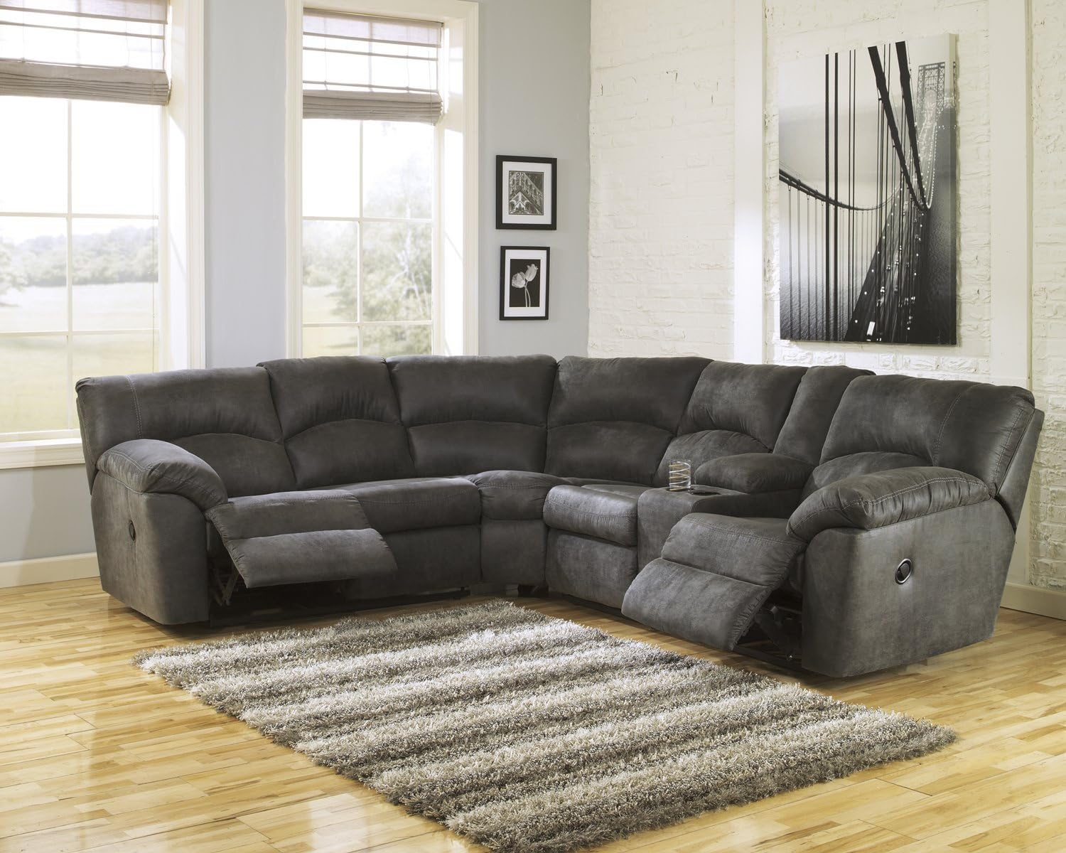 Amazon Com Signature Design By Ashley Tambo Fabric Reclining