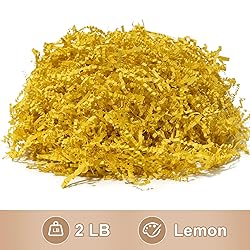 Wowxyz 2 LB Crinkle Cut Paper Shred Yellow Crinkle