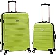 Rockland Melbourne Hardside Expandable Luggage with Spinner Wheels, Lime, 2 Piece (20/28)