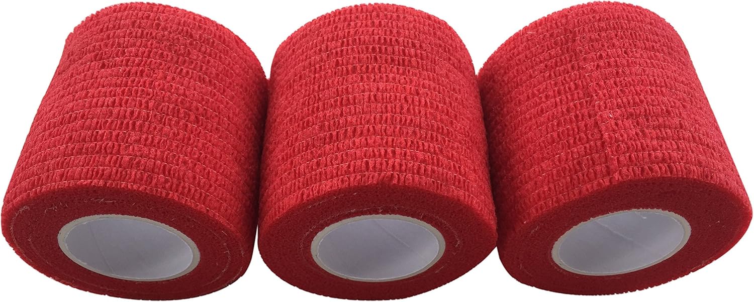zechy Grip Tape - Hockey, Baseball, Lacrosse, Any Other Sports requiring a Solid Grip - 2 inch by 15 feet (red)(3 Pack) : Sports & Outdoors