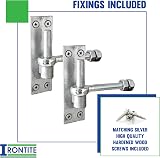 IRONTITE 2 Pack Heavy Duty Gate Hinges 12mm Pin Eye Bolts Black view 2