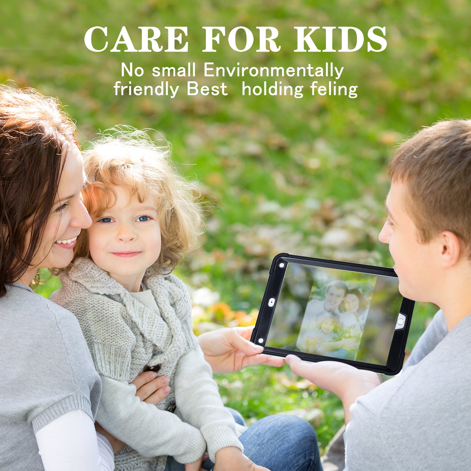 IPad 9.7 2017 Case,Three Layer Heavy Duty Full Body Protective Case with Kickstand for Apple New iPad 9.7 Inch 2017 Model (001, Black)