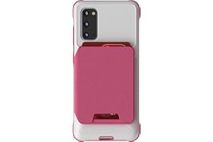 Ghostek Exec Galaxy S20 Wallet Case Card Holder for Women Girls with Built-in Magnet for Magnetic Mounts and Removable Leather Card Pocket for Wireless Charging - Samsung Galaxy S20 (6.2 Inch) - Pink
