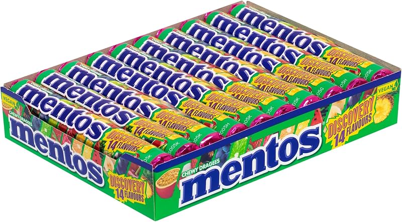 Discovery Roll, Rebuçados Mastigáveis, Sabores Variados, Embalagem de 20 unidades