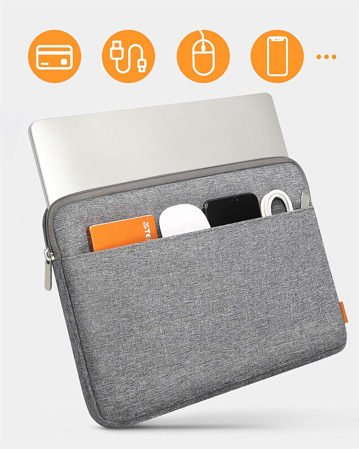 Inateck 13 inch Laptop Case Sleeve Bag Compatible with 13 inch MacBook Air/Pro M5 M4 M3 M2 M1 2016-2026 - Image 4