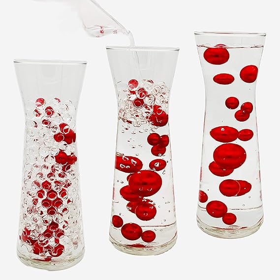 Buy Valume Floating Pearls for Vases24 Pieces, Red No Hole Pearls