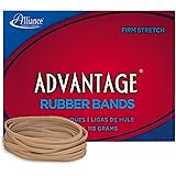 "Alliance Rubber 26339 Advantage Rubber Bands Size #33, 1/4 lb Box Contains Approx. 150 Bands (3 1/2"" x 1/8"", Natural Crepe