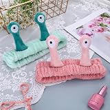 Heyu-Lotus 2 PCS Snail Face Wash Headband Coral Fleece Spa Hair Band view 3