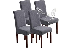 YUEANG Waterproof Dining Chair Covers, Chair Covers for Dining Room Stretch Parsons Chair Slipcover, for Dining Room Kitchen Chair Protector Cover, Removable, Washable