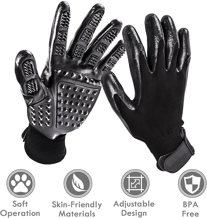 2 Stück Anti-Haar Handschuhe - Fellmagnet Für Katzen & Hunde Haarentfernung