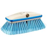 STAR BRITE Deluxe Medium Wash 8" Brush Head with Bumper, Dual Connections | Dual connections, fits standard 3/4" threaded poles, Extend-A-Brush handles, Star prene, lightweight, resists chemicals