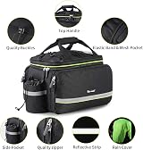WESTGIRL 35L Bike Pannier Bags Waterproof Rear Rack Trunk Bag with Rain Cover view 6