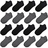 Comfoex 16 Pairs Boys Girls Socks Ankle Low Cut Athletic Cushioned Socks For Kids 4-6 6-8 8-10 Years Old