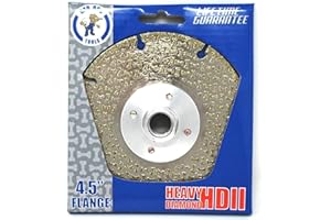 Bad Dog Tools 4.5” Flange Handi Disc Deux (HDII) Diamond Wheel for *Flush* Grinding, Sanding, and Cutting. Use on Iron, Steel