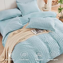 HYMOKEGE Lake Blue Full Size Comforter Sets