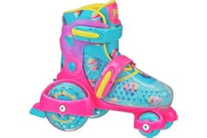 Fun Roll Beginner Roller Skates by Roller Derby, Adjustable Sizing, Skates for Kids, Toddlers, Boys, Girls