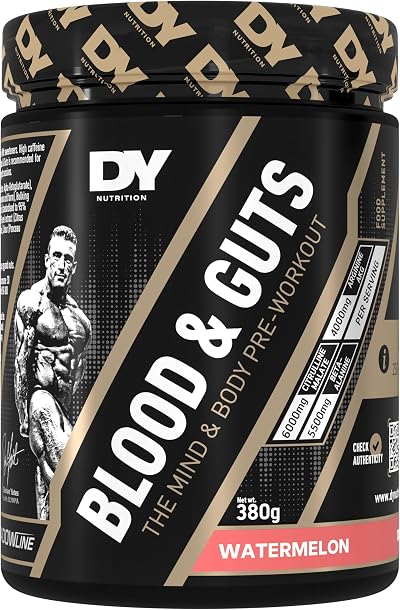 DY Nutrition Blood & Guts Pre Workout Powder Watermelon 380g 20 Servings