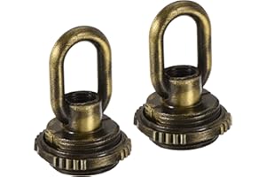 MECCANIXITY Eye Nut 25kg Max Load 30x44mm M10 Thread Ring Shape Female Loop for Hanging Lamp Chandelier, Bronze Pack of 2