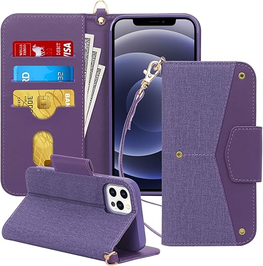 Amazon Com Toplive Compatible With Iphone 12 Pro Max 6 7 Inch Premium Wallet Case Folio Flip Cover Rfid Blocking Kickstand Card Holder Case Wallet For Iphone 12 Pro Max 5g Purple
