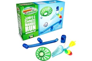 Marble Genius Jumps & Swings, 8pcs Marble Run Accessory Set for Kids Ages 4+, Fun Ultimate Marble Track Race Add-on Kit for Teens STEM