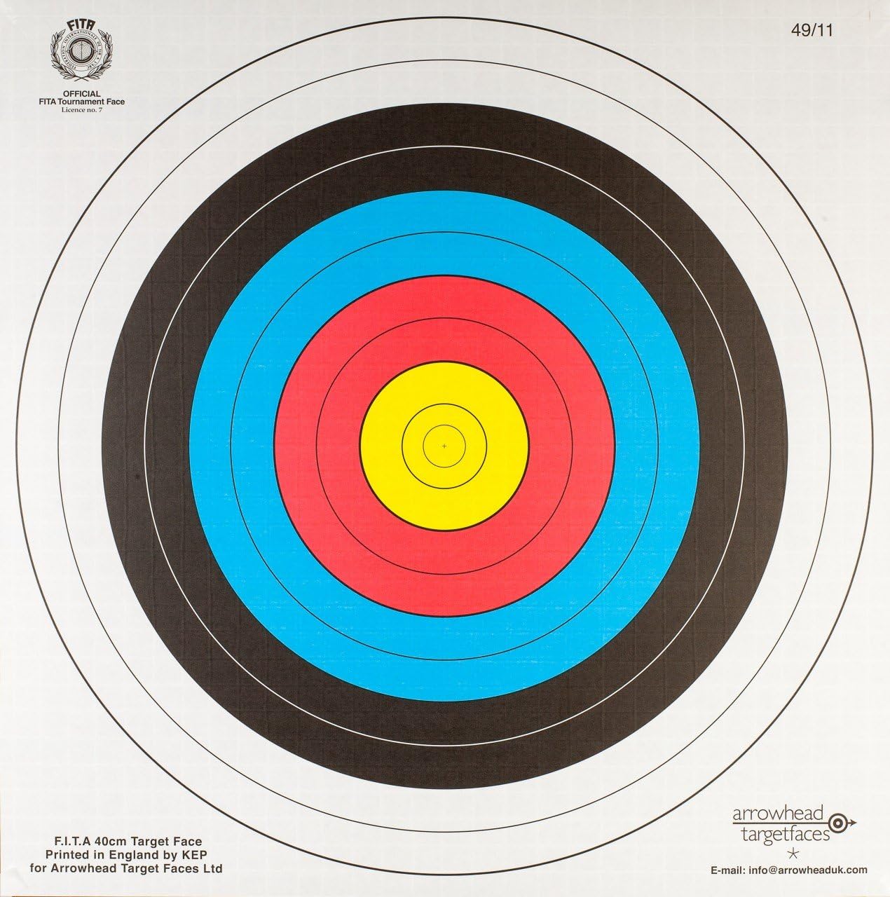80CM HEAVY DUTY FITA APPROVED ARCHERY PAPER TARGETS X20 + 4 TARGET PINS