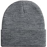 Rosoz Beanie for Men Women Cuffed Knit Hat Winter Beanies Skull Cap Unisex