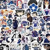 Blue Lock Anime Stickers Manga Character Decals for Water Bottle Kids 50PCS | Waterproof Vinyl Blue Lock Anime Sticker for Laptop Skateboard Journal Luggage Cool Gifts for Teen Adult Decal Party Supplies