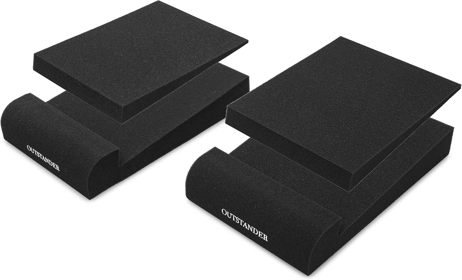 OUTSTANDER 2x Monitor Isolation Speaker Pads with Set of Cable Clip