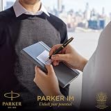 Parker IM Rollerball Pen Grey Lacquer Gold Trims Fine Point Gift Box view 2